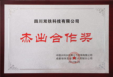 双铁科技 2017杰出合作奖